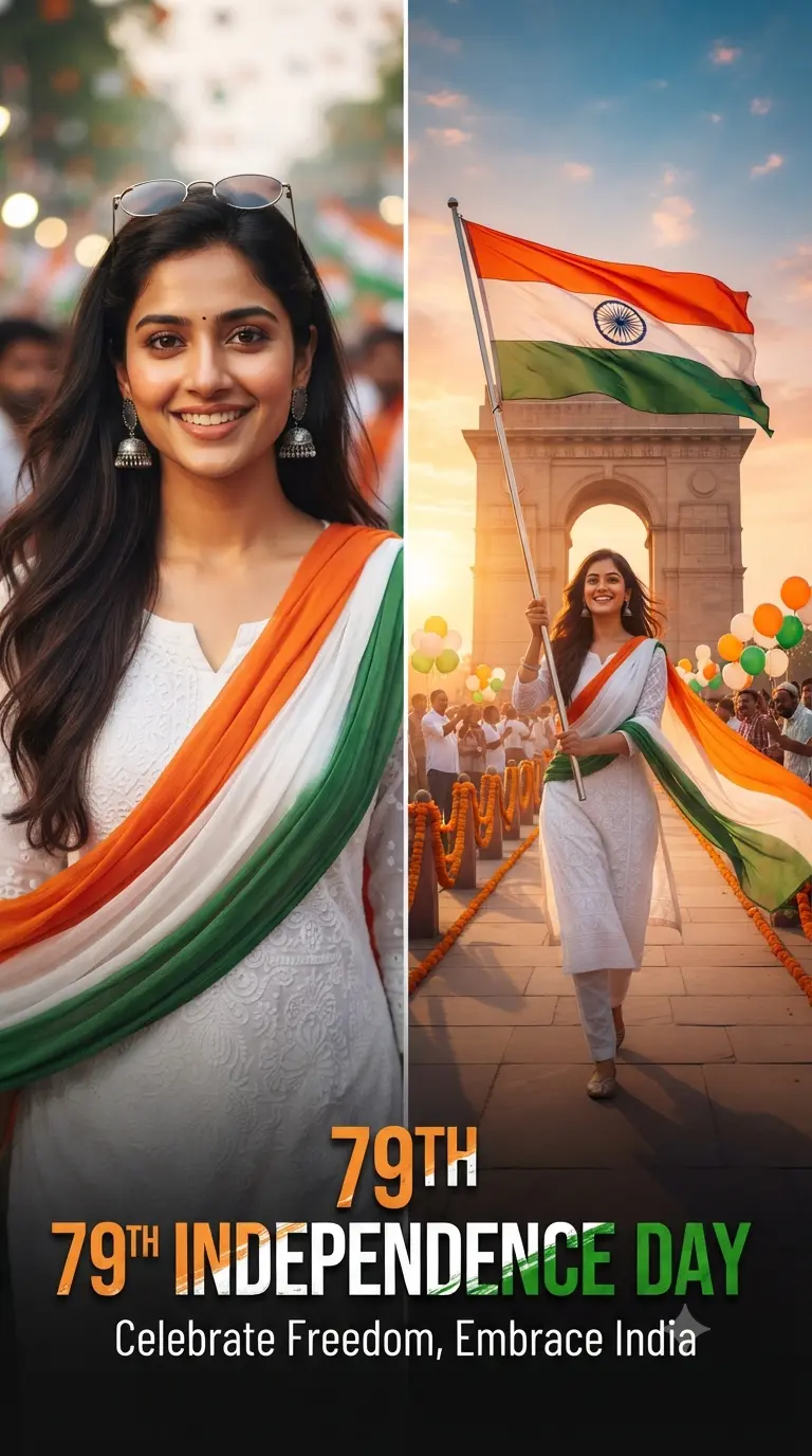 Indian woman   "79th Independence Day"